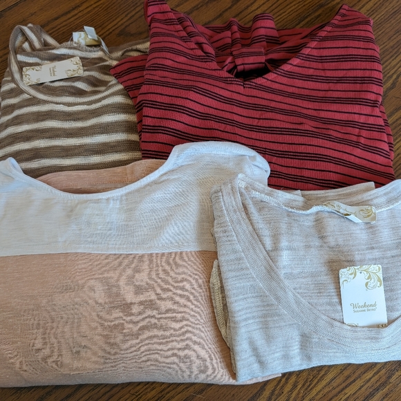 Women's Lot of Four Shirts- Weekend by Suzanne Beatro Brand- Size XL - Picture 2 of 16